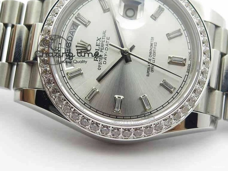 Bracelet 40mm SS ETA2836 On Diamond Silver Bezel Edition BP Dial Maker Day SS Best Date 0522